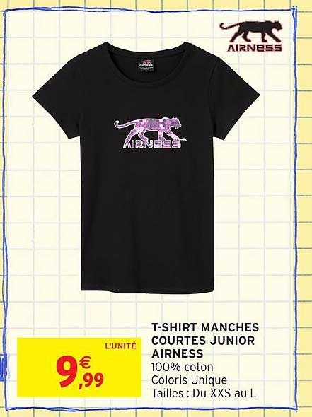 T-SHIRT MANCHES COURTES JUNIOR AIRNESS