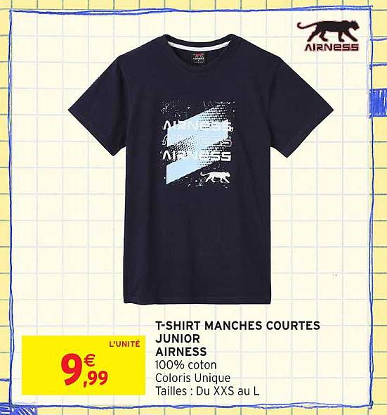 T-SHIRT MANCHES COURTES JUNIOR AIRNESS