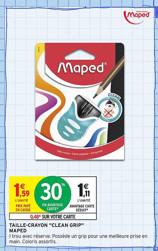 TAILLE-CRAYON "CLEAN GRIP" MAPED