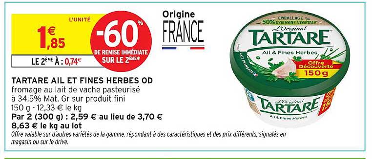 TARTARE AIL ET FINES HERBES OD