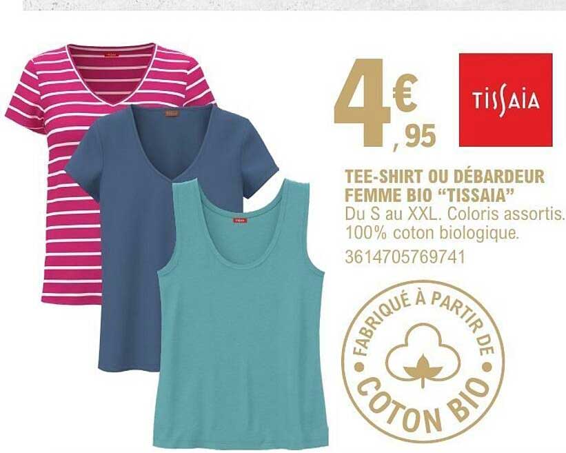 TEE-SHIRT OU DÉBARDEUR FEMME BIO “TISSAIA”
