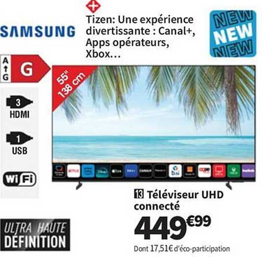 Téléviseur UHD connecté