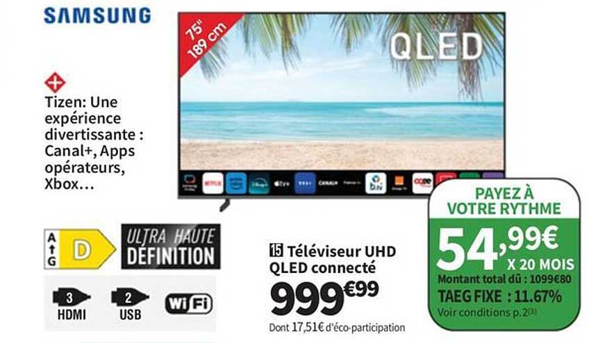 Téléviseur UHD QLED connecté