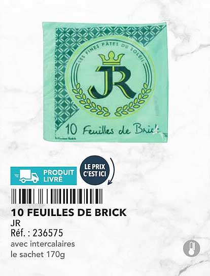 10 FEUILLES DE BRICK