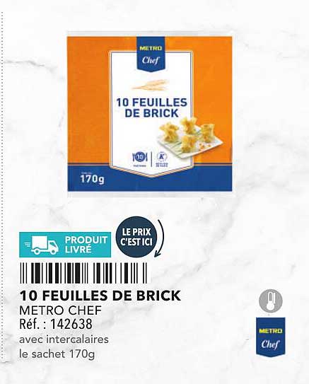 10 FEUILLES DE BRICK