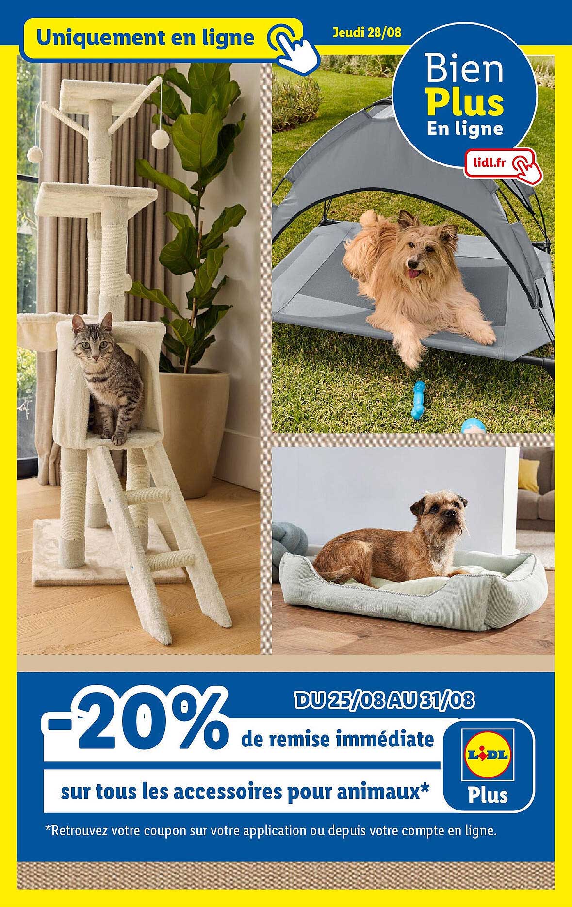 -20% de remise immédiate sur tous les accessoires pour animaux