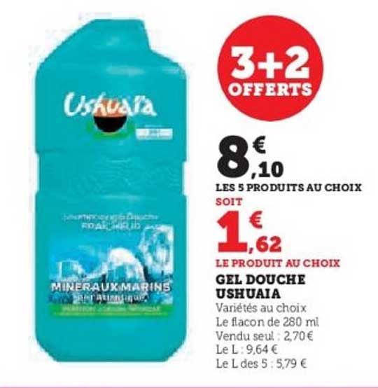 3+2 OFFERTS GEL DOUCHE USHUAIA