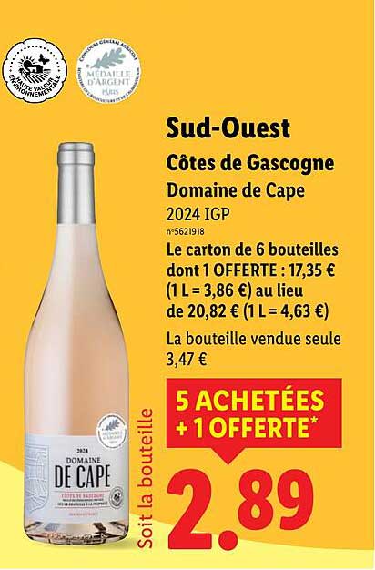 5 ACHETÉES + 1 OFFERTE*