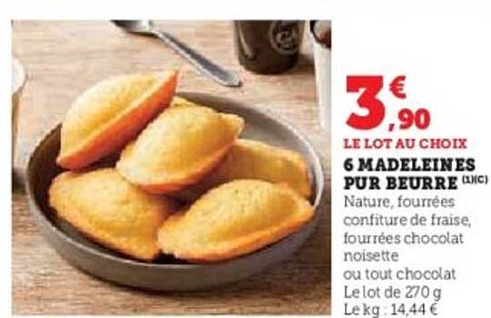 6 MADELEINES PUR BEURRE