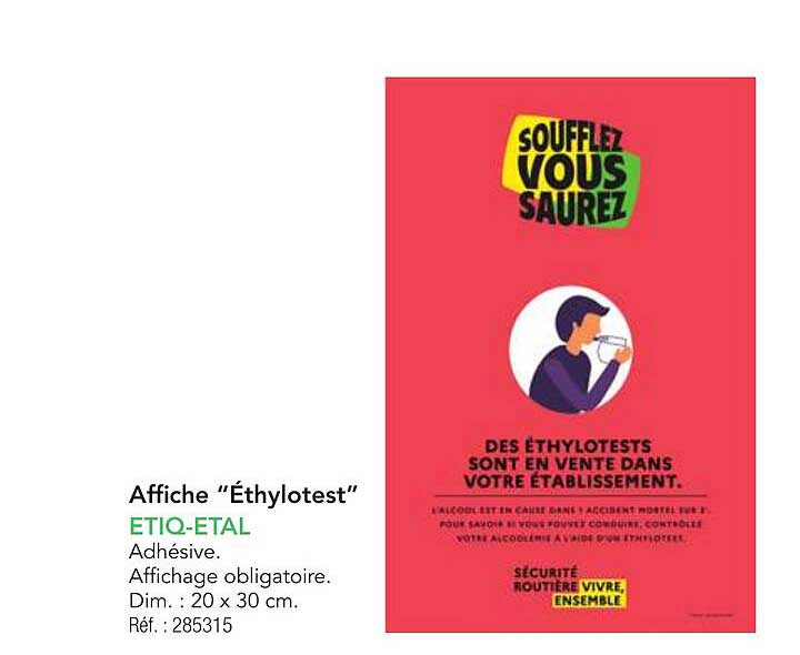 Affiche “Éthylotest”