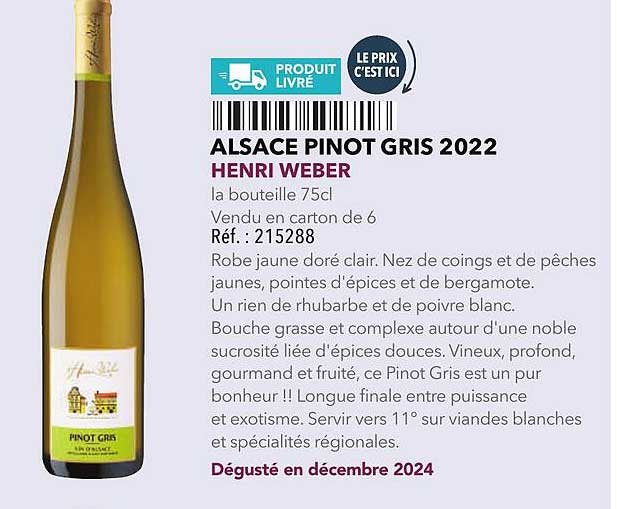 ALSACE PINOT GRIS 2022