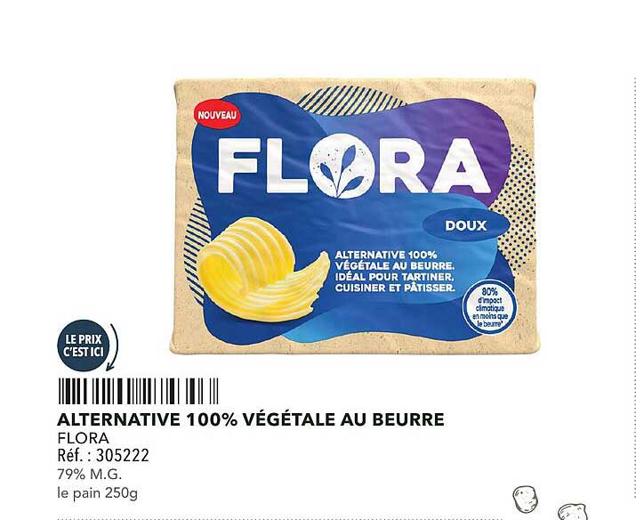 ALTERNATIVE 100% VÉGÉTALE AU BEURRE