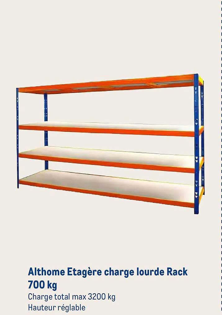 Althome Etagère charge lourde Rack 700 kg