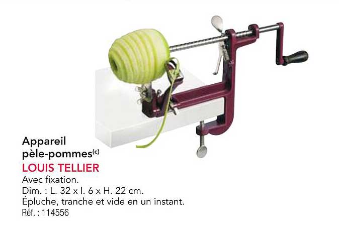 Appareil pèle-pommes(c) LOUIS TELLIER