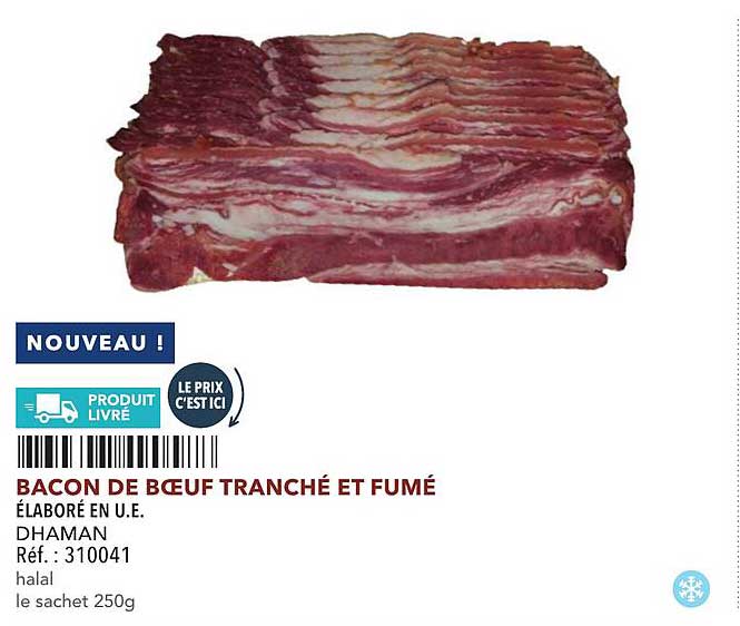 BACON DE BŒUF TRANCHÉ ET FUMÉ
