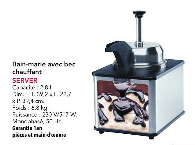 Bain-marie avec bec chauffant