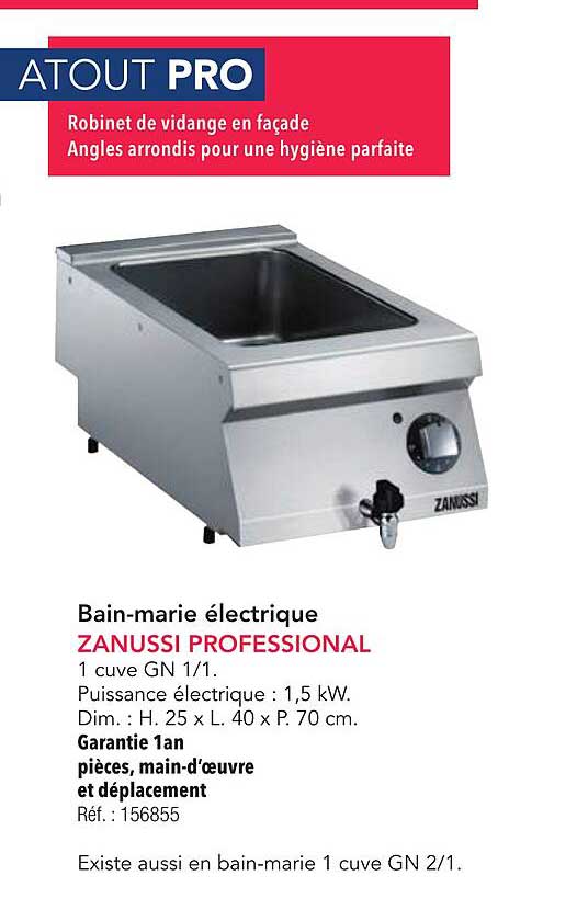Bain-marie électrique ZANUSSI PROFESSIONAL