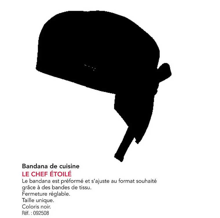 Bandana de cuisine LE CHEF ÉTOILÉ