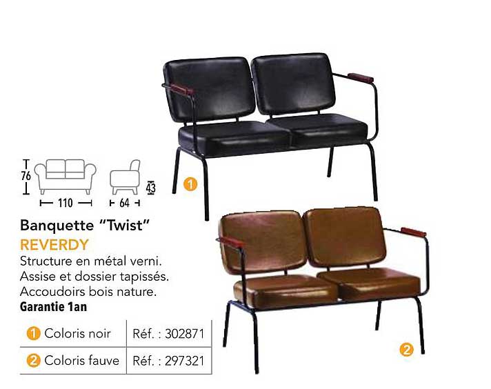 Banquette "Twist" REVERDY