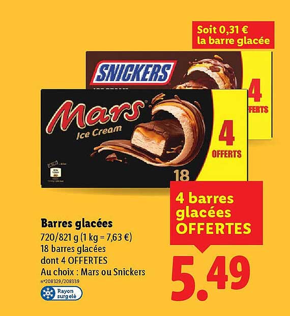 Barres glacées