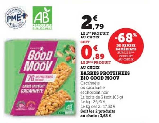 BARRES PROTEINEES BIO GOOD MOOV