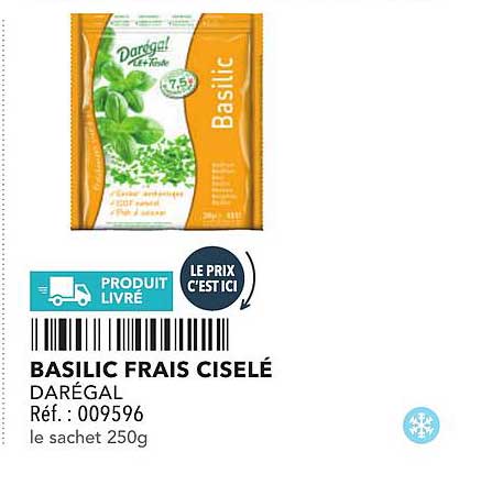 BASILIC FRAIS CISELÉ DAREGAL