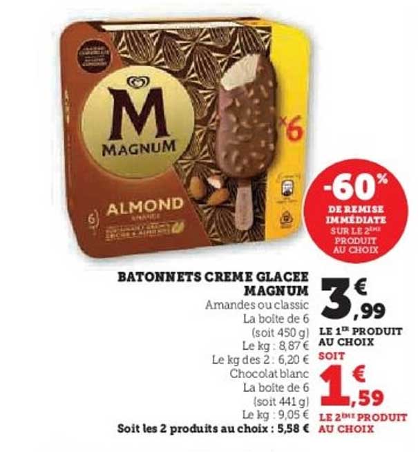 BATONNETS CREME GLACEE MAGNUM