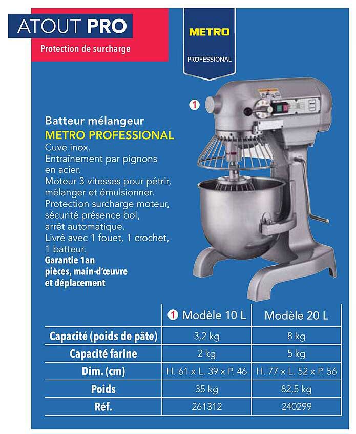 Batteur mélangeur METRO PROFESSIONAL