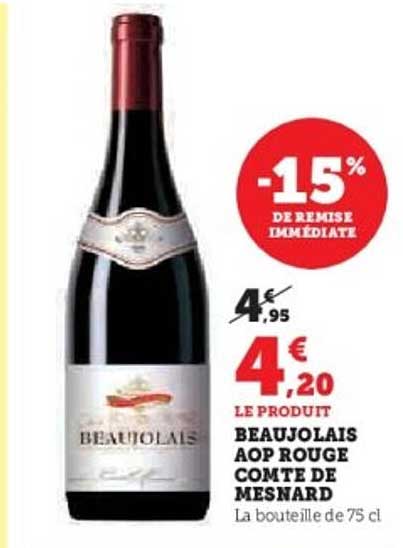 BEAUJOLAIS AOP ROUGE COMTE DE MESNARD