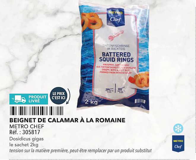 BEIGNET DE CALAMAR À LA ROMAINE