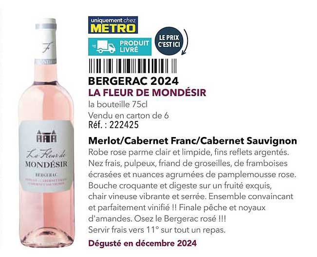 BERGERAC 2024 LA FLEUR DE MONDÉSIR