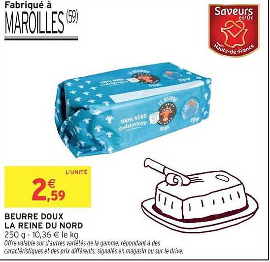 BEURRE DOUX LA REINE DU NORD
