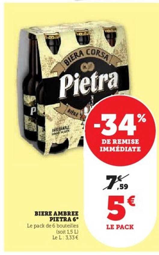 BIERE AMBREE PIETRA 6°