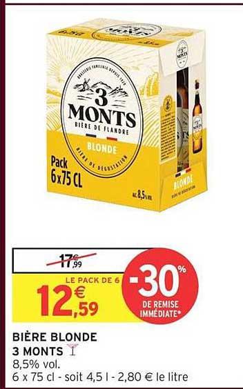 BIÈRE BLONDE 3 MONTS