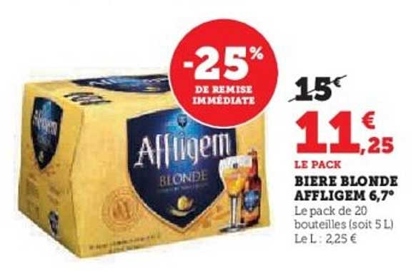 BIERE BLONDE AFFLIGEM 6,7°
