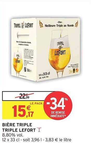 BIÈRE TRIPLE TRIPLE LEFORT