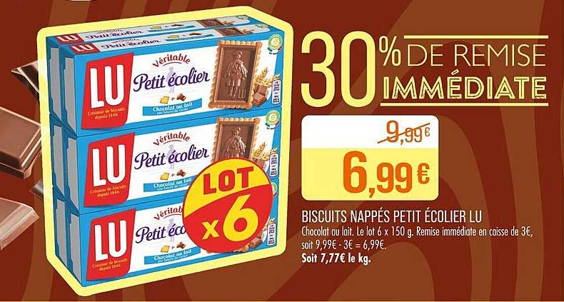 BISCUITS NAPPÉS PETIT ÉCOLIER LU