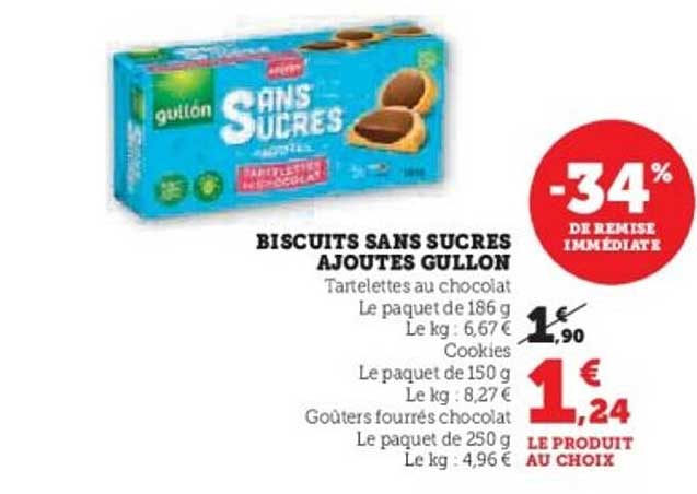 BISCUITS SANS SUCRES AJOUTES GULLON
