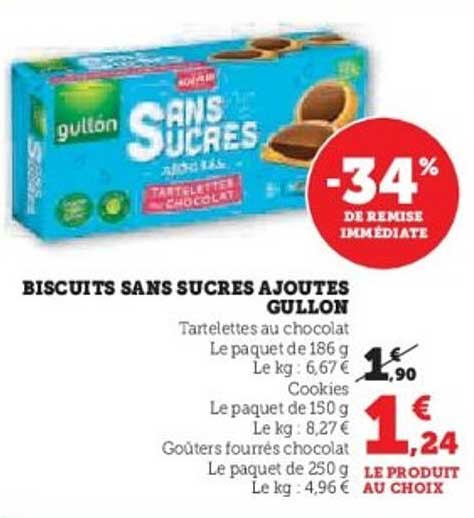 BISCUITS SANS SUCRES AJOUTÉS GULLÓN