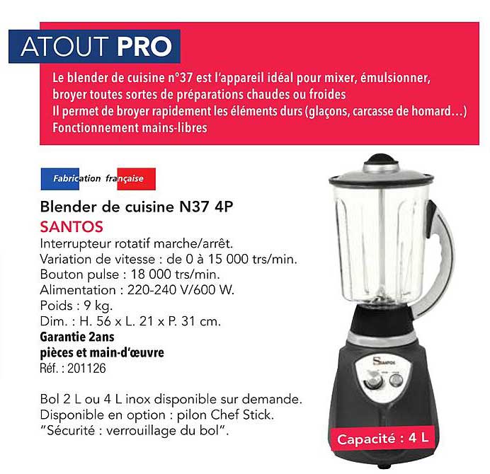 Blender de cuisine N37 4P