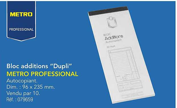 Bloc additions "Dupli"