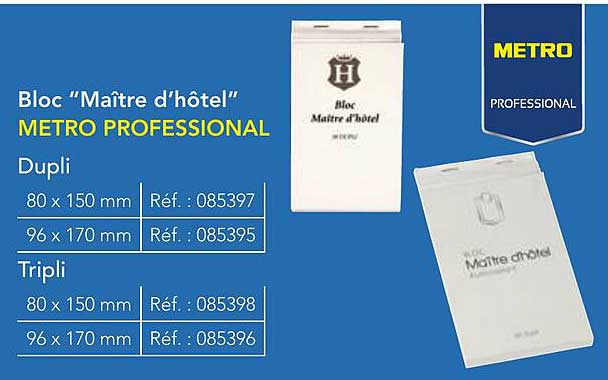 Bloc “Maître d’hôtel” METRO PROFESSIONAL