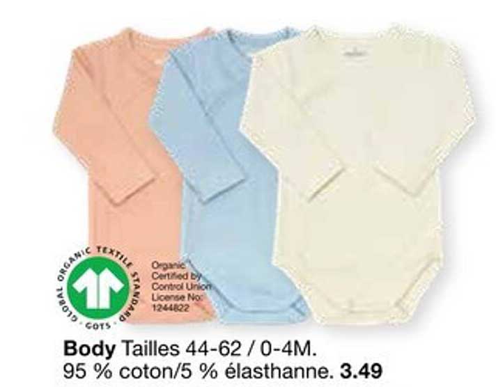 Body Tailles 44-62 / 0-4M