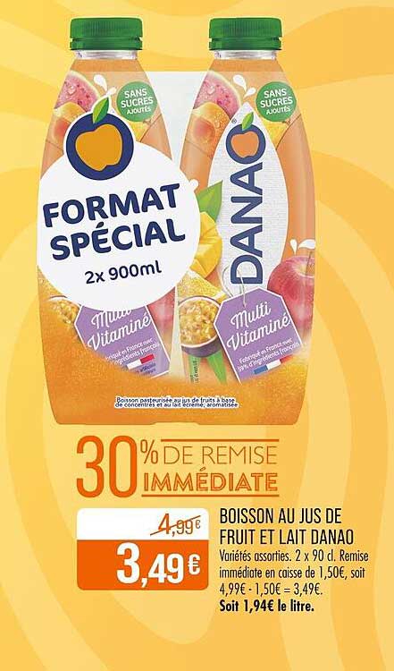 BOISSON AU JUS DE FRUIT ET LAIT DANAO