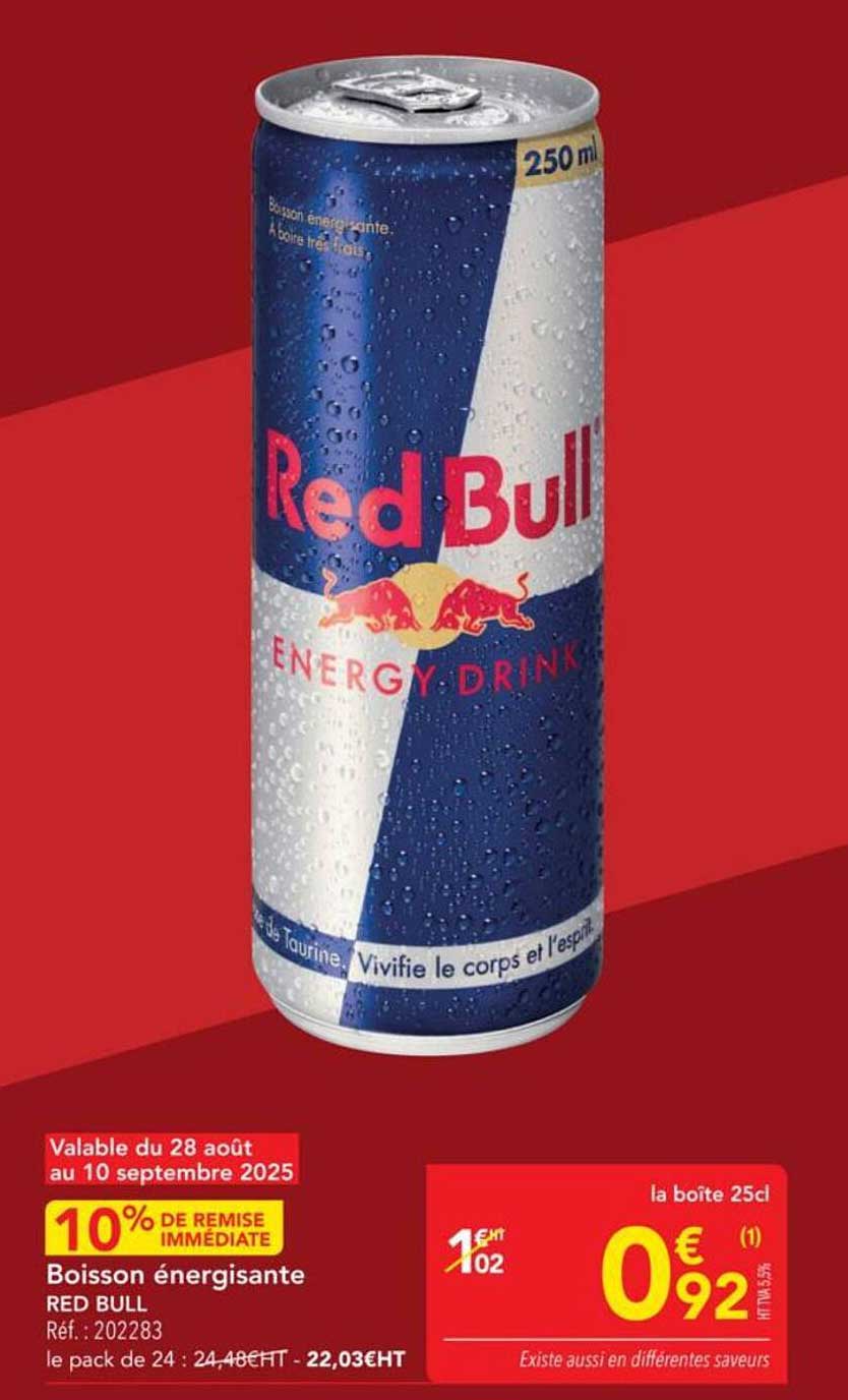 Boisson énergisante RED BULL