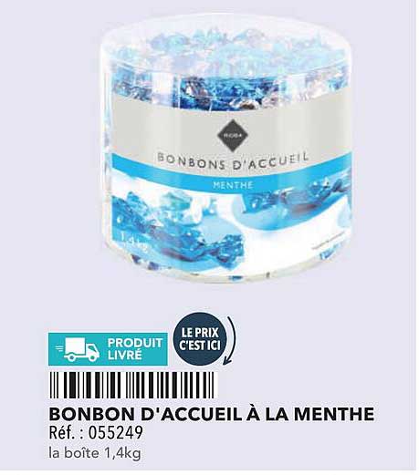BONBON D'ACCUEIL À LA MENTHE