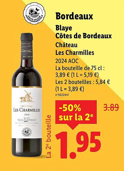 Bordeaux Blaye Côtes de Bordeaux Château Les Charmilles