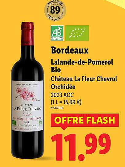 Bordeaux Lalande-de-Pomerol Bio Château La Fleur Chevrol Orchidée