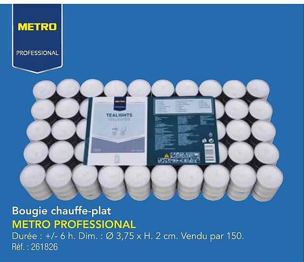 Bougie chauffe-plat METRO PROFESSIONAL