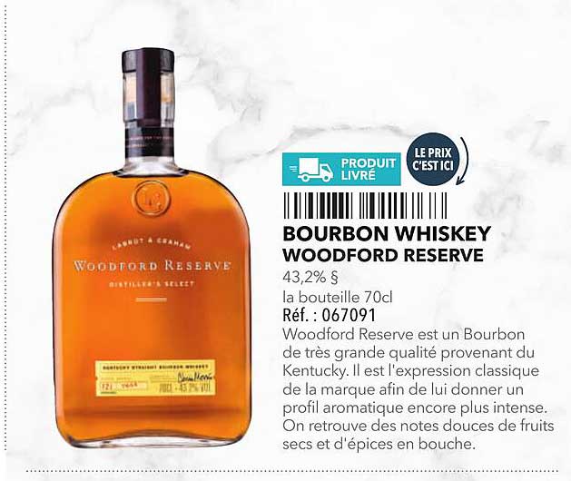 BOURBON WHISKEY WOODFORD RESERVE